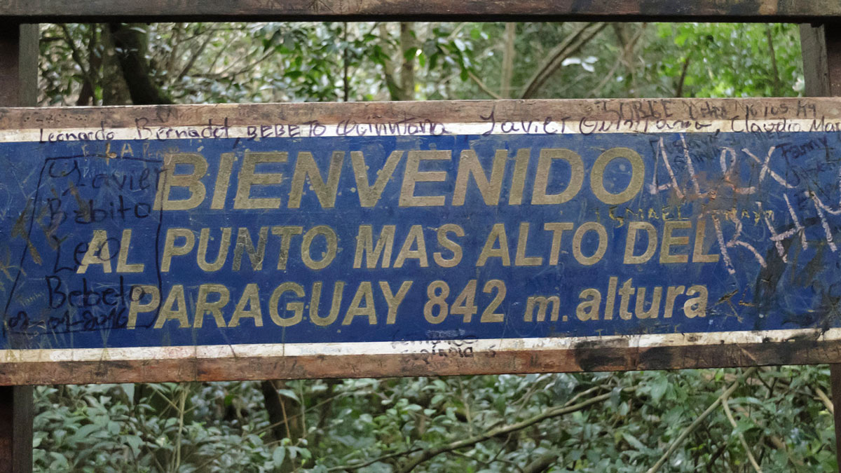 Paraguay Ybuturuzu panneau sommet