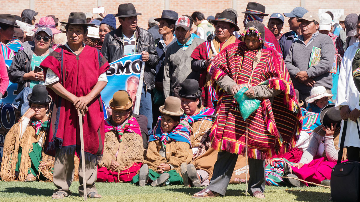 Bolivie Tarabuco dia revolución agraria public cholitas evo morales