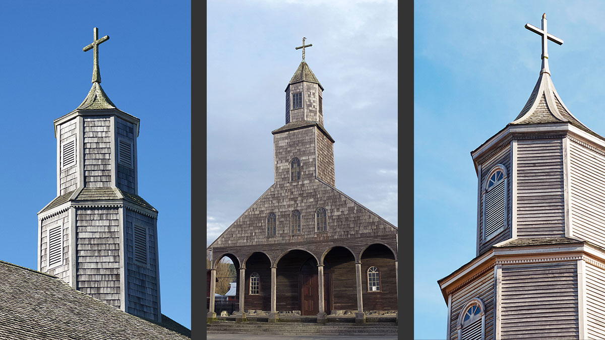 Clochers bois églises île de Chiloé