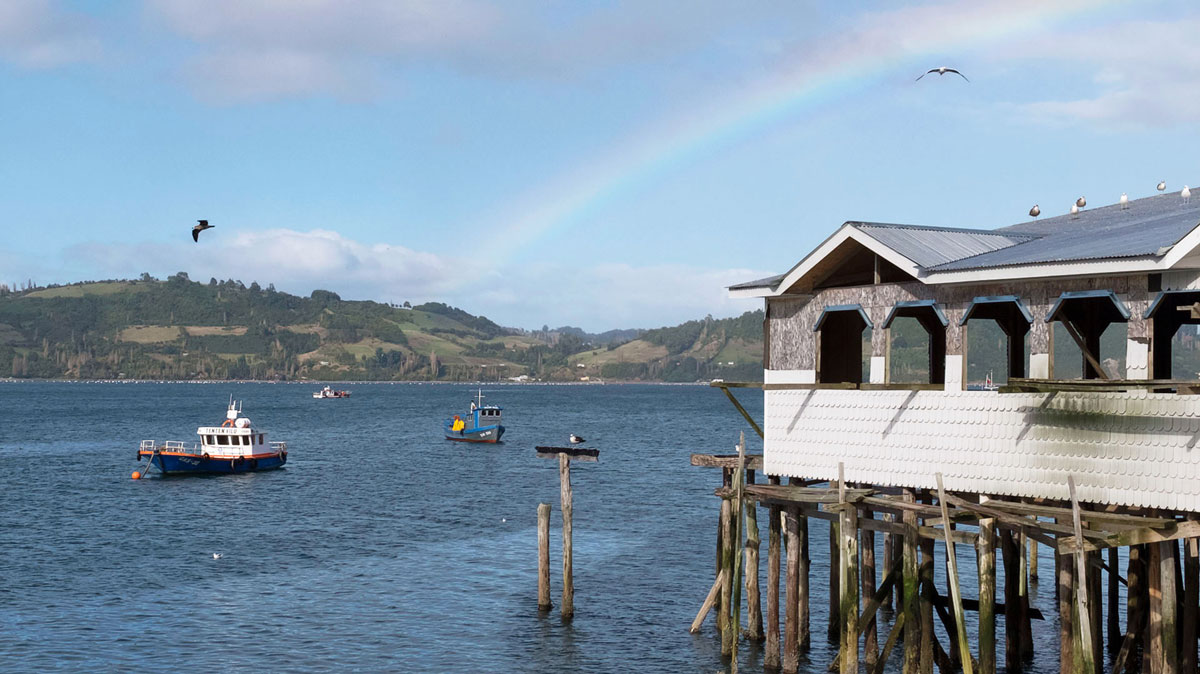 Chiloé maison pilotis port Castro