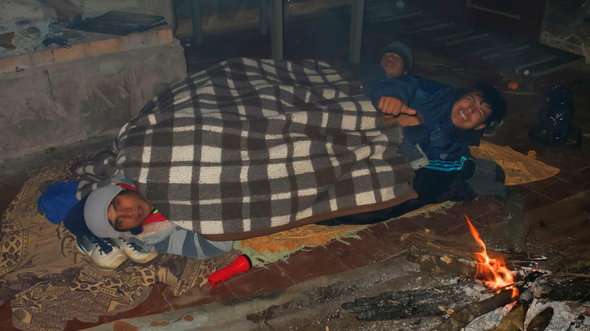 Bivouac dans la fumée
